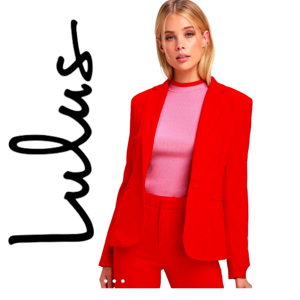 NWT Lulu’s Calecita Red Blazer Sz L